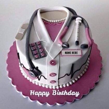 Female Doctor Theme Cake