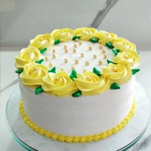 Floral Pineapple Cream Cake