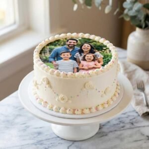 joyful-family-portrait-round-photo-cake-with-sprinkles