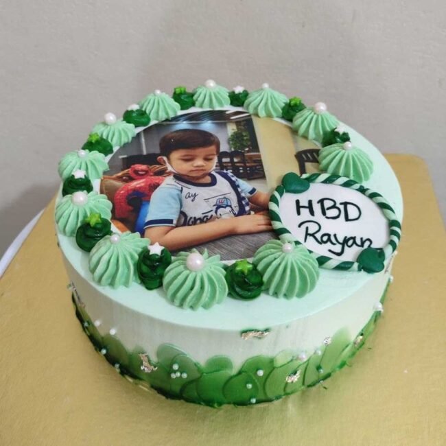 mint-green-pastel-birthday-photo-cake-for-boys