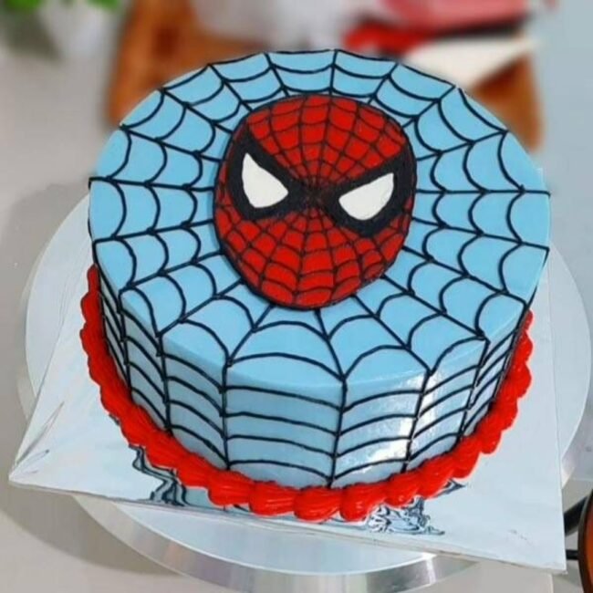 amazing-spiderman-blue-cream-cake amazing-spiderman-blue-cream-cake