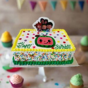 colorful-sprinkles-cocomelon-rectangle-cake