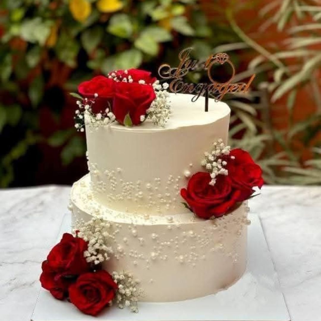 Crimson Romance – Red Rose  Cake