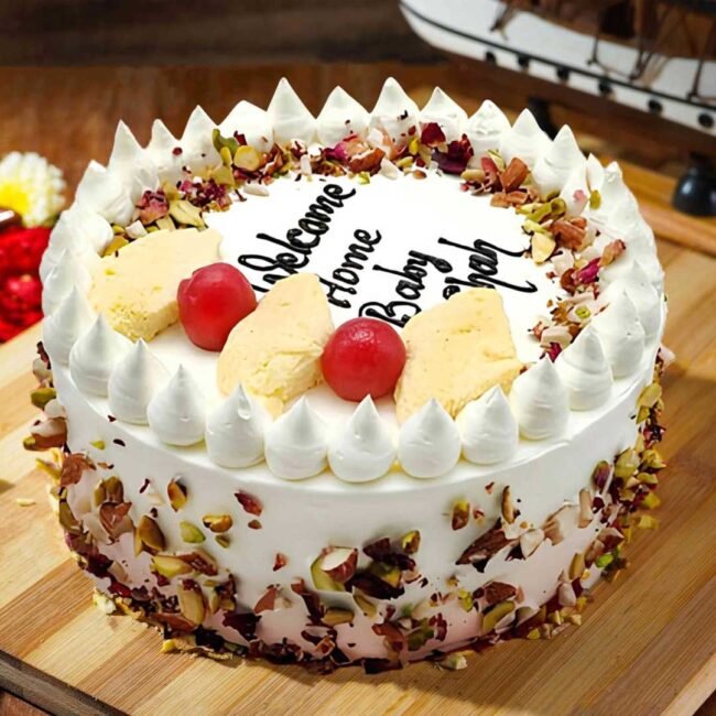 custom-welcome-home-rasmalai-cake custom-welcome-home-rasmalai-cake