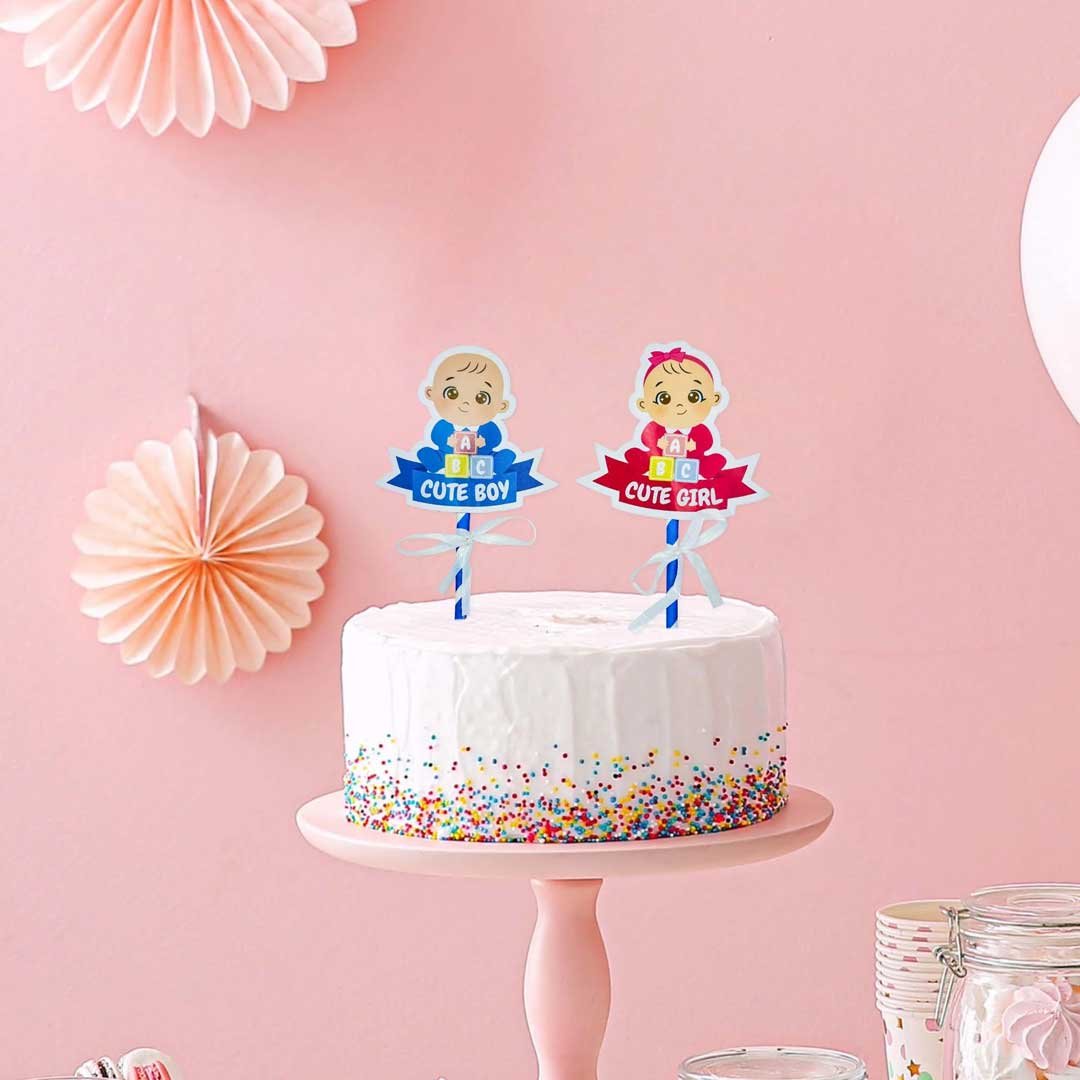 Mom To Be Split Design Baby Shower Cake