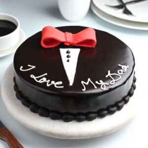 red-bow-tie-fathers-Day-chocolate-cake