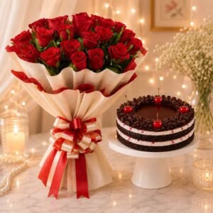 remium-anniversary-red-roses-chocolate-cherry-cake
