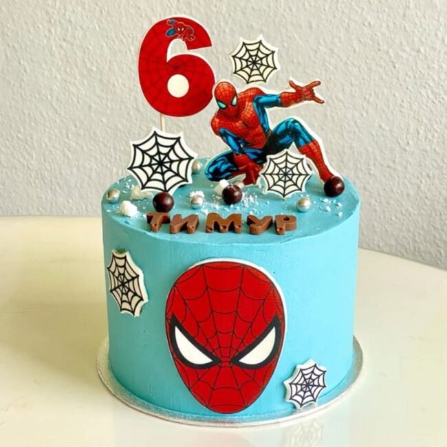 spiderman-classic-white-cream-birthday-cake spiderman-classic-white-cream-birthday-cake