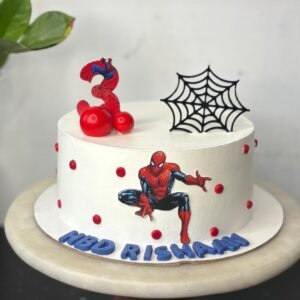 spiderman-sky-blue-theme-cake-with-toppers