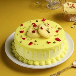 yellow-glaze-rasmalai-drip-cake